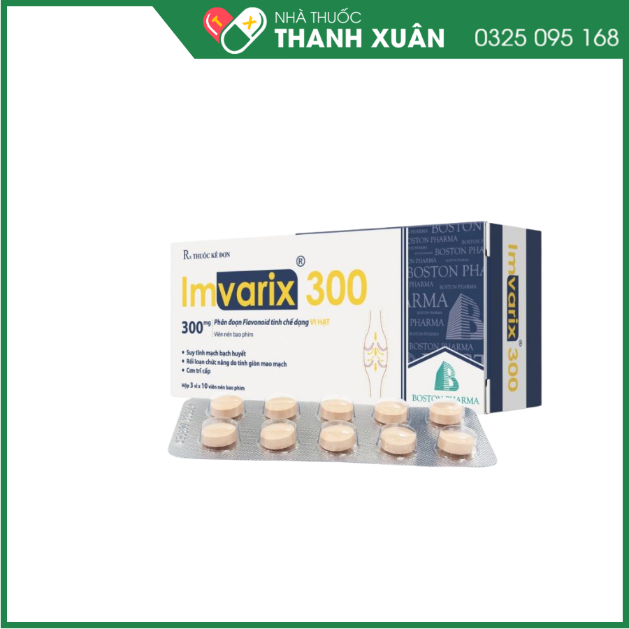 Imvarix 300 cải thiện các triệu chứng liên quan đến suy giảm tĩnh mạch, cơn trĩ cấp